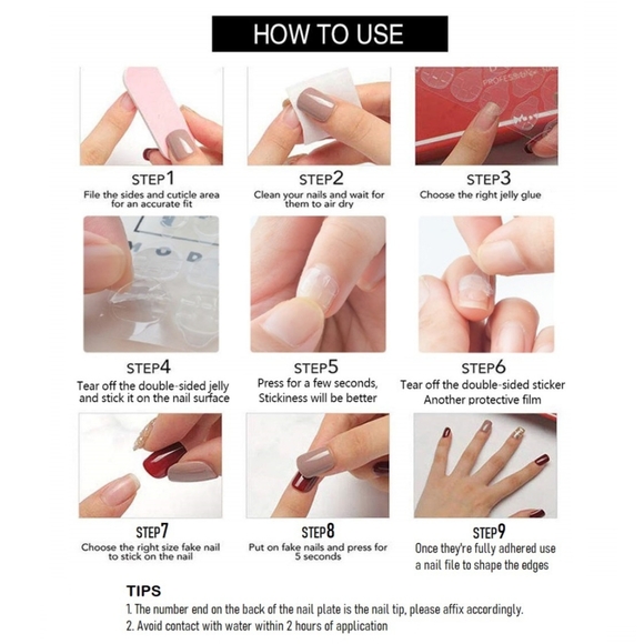 🐢2/$15 Polka Dots and Heart Press On Nails - Picture 6 of 9